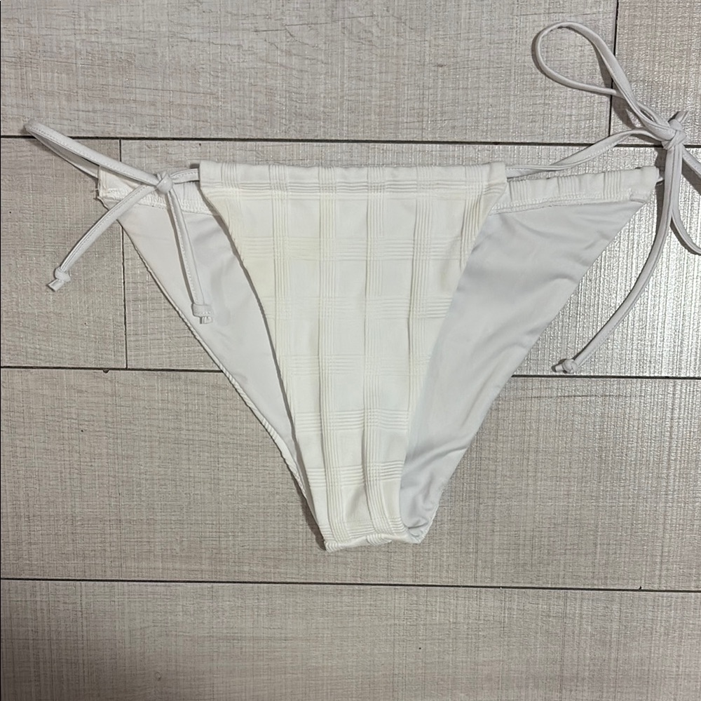 White Tie-Side Bikini Bottom